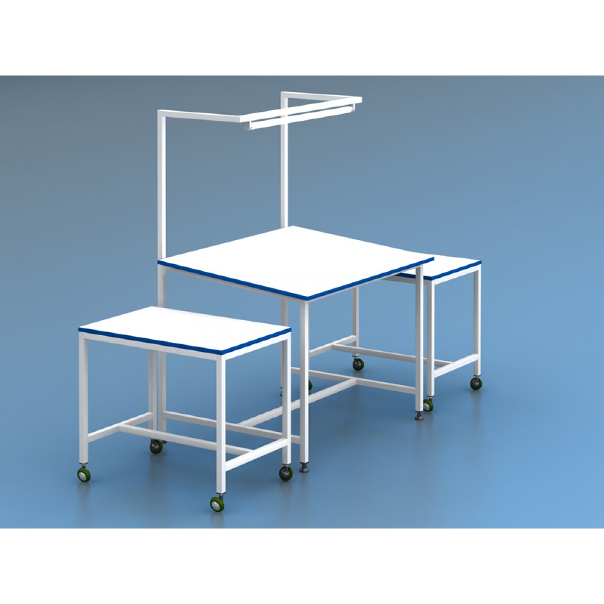 K14 Üstten Işıklı Kalite Kontrol Masası