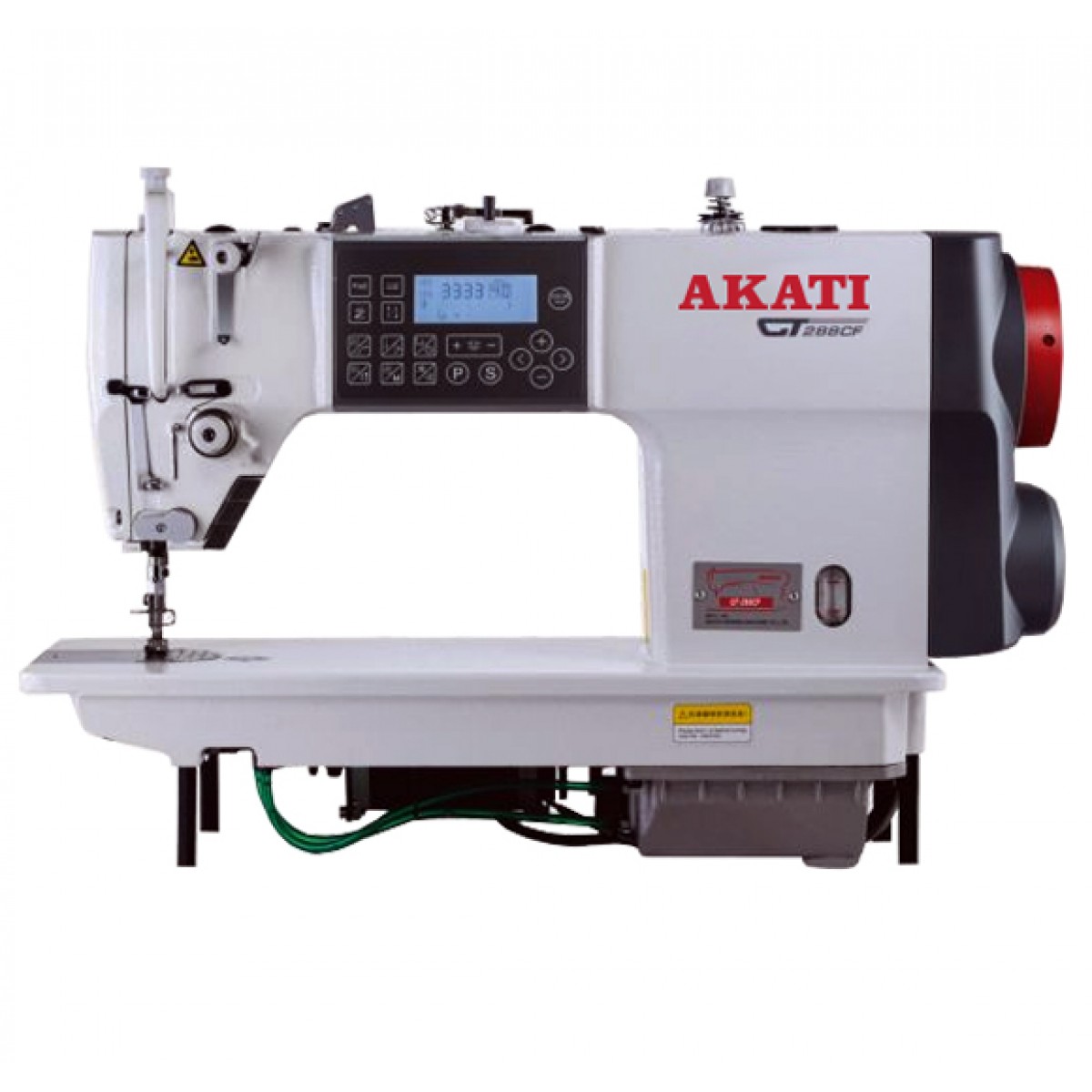 AK-GT288-CF Full Dijital Elektronik Düz Dikiş Makinesi(Çiftli Döner Bıçak Sistemli-Kapalı Kartel-Çift Step Motor - 9 Dikiş Deseni )