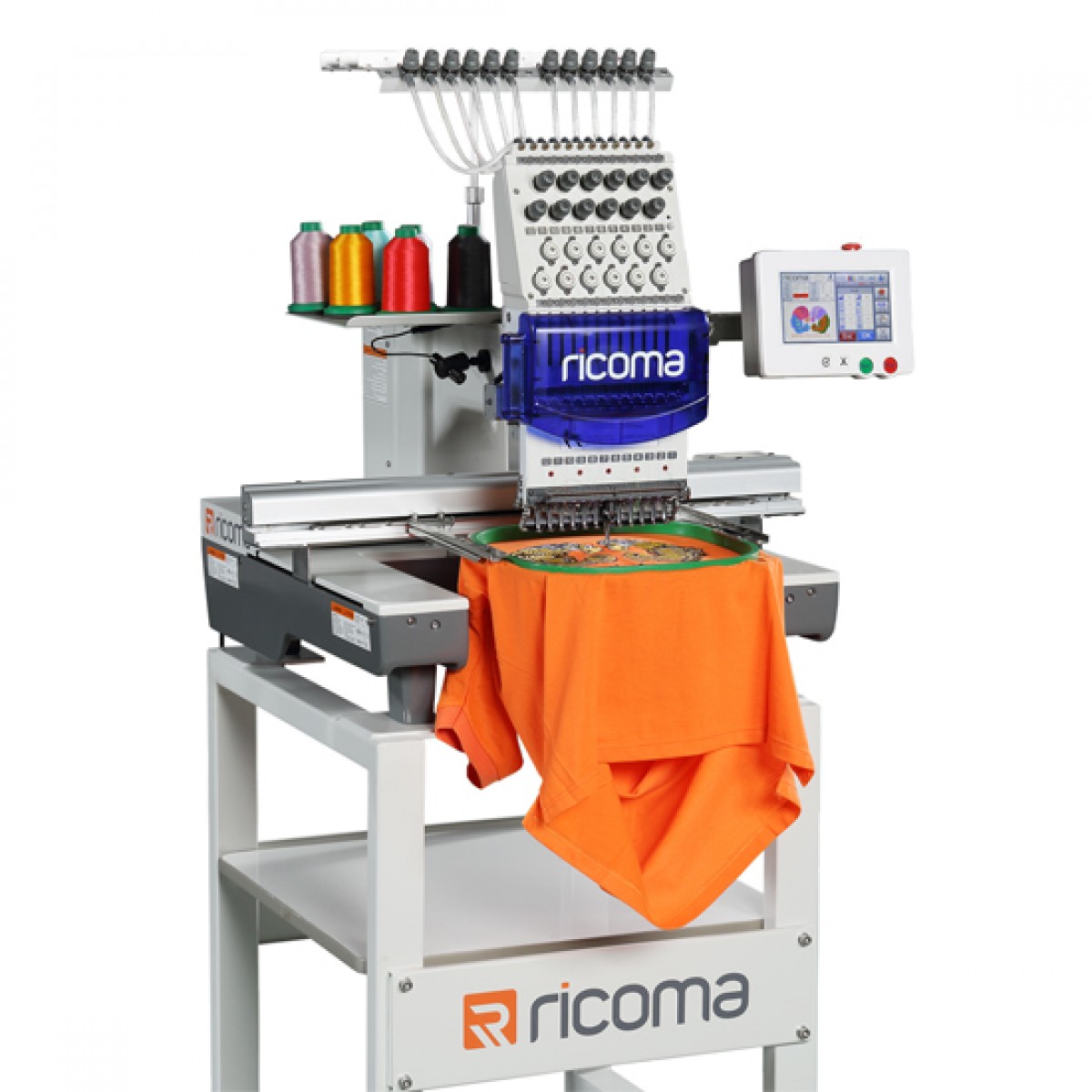 RCM-1201TC-7S Tek Kafa 12 İğne Nakış Makinesi(500mmx350mm)